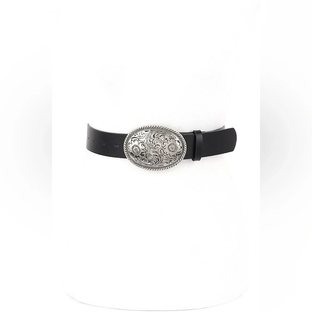 Vegan Leather Concho Statement Belt